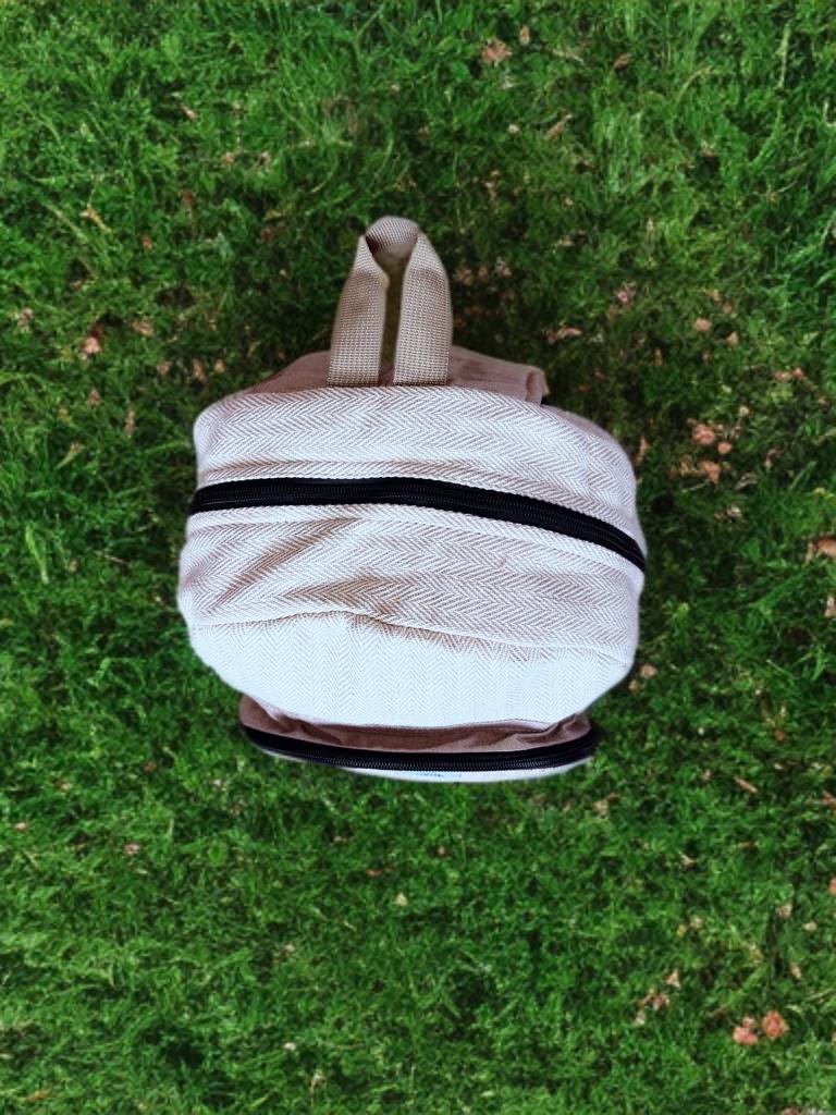 Hemp Backpack, Eco Friendly Handmade Rucksack, Sustainable Travel Bag, Unisex Everyday Pack