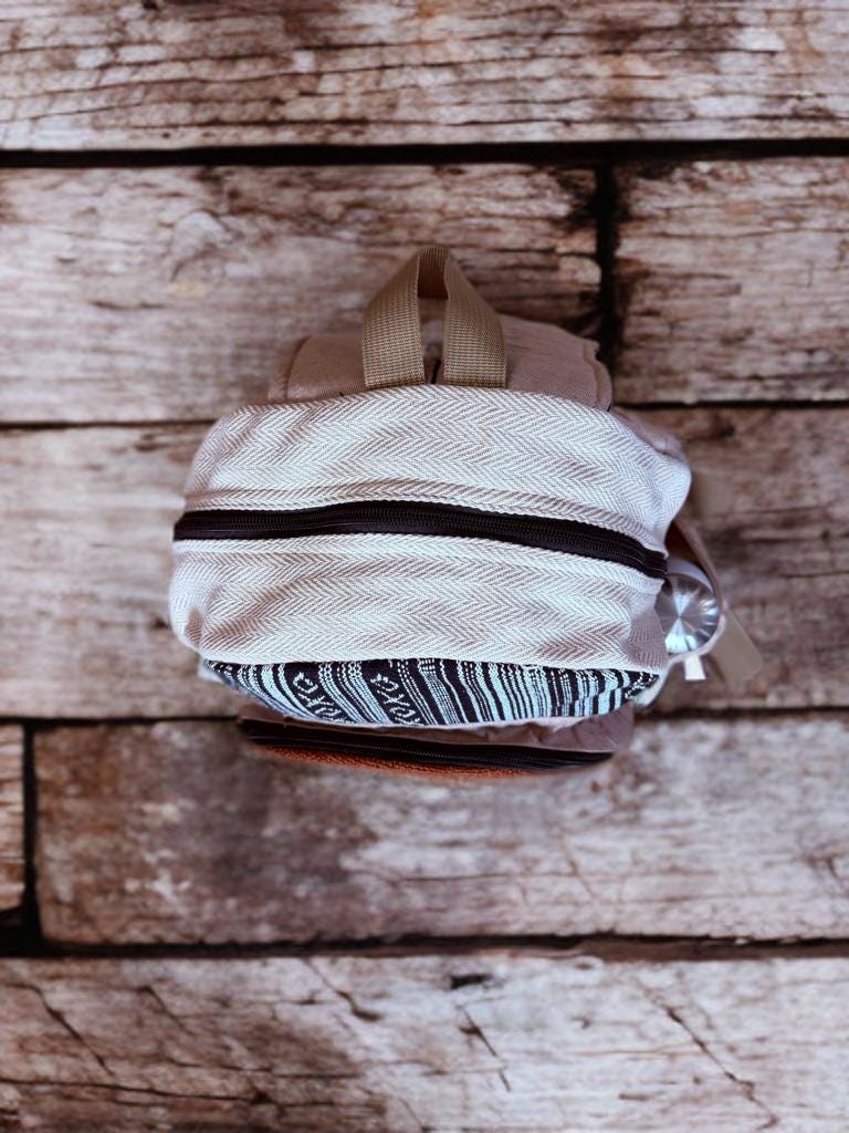 Hemp Backpack, Eco Friendly Handmade Rucksack, Sustainable Travel Bag, Unisex Everyday Pack