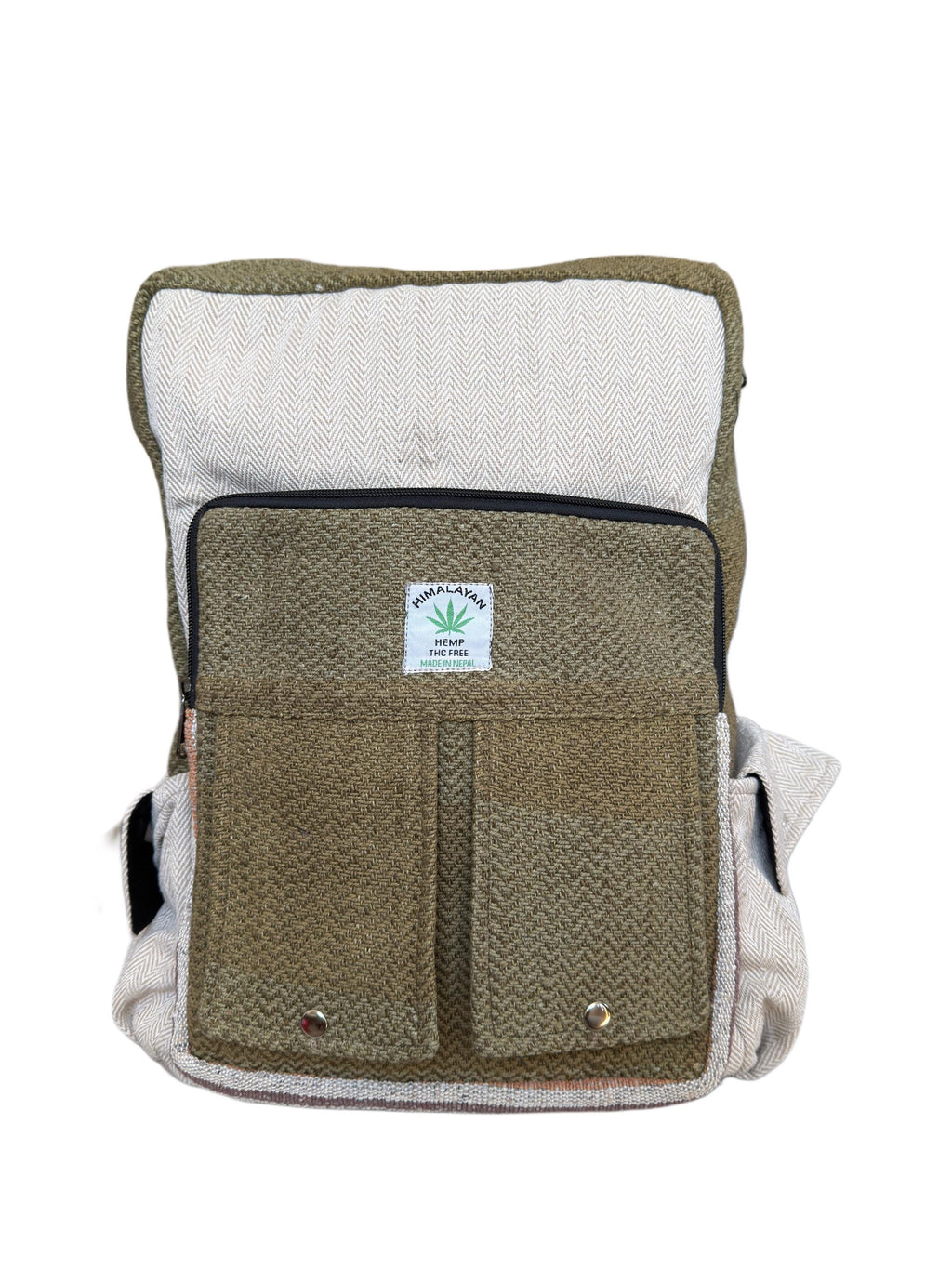 Hemp Backpack, Eco Friendly Handmade Rucksack, Sustainable Travel Bag, Unisex Everyday Pack
