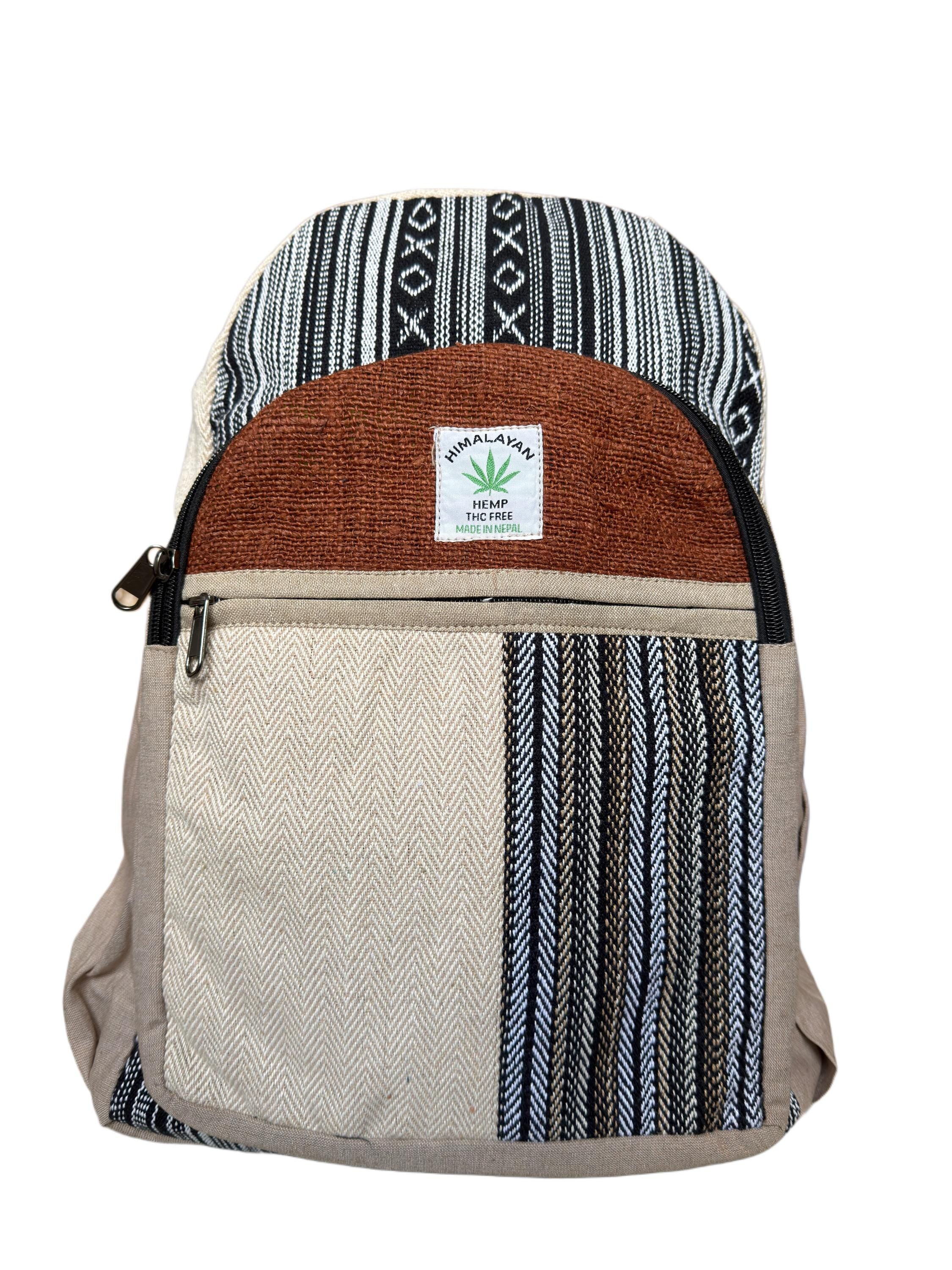 Hemp Backpack, Eco Friendly Handmade Rucksack, Sustainable Travel Bag, Unisex Everyday Pack