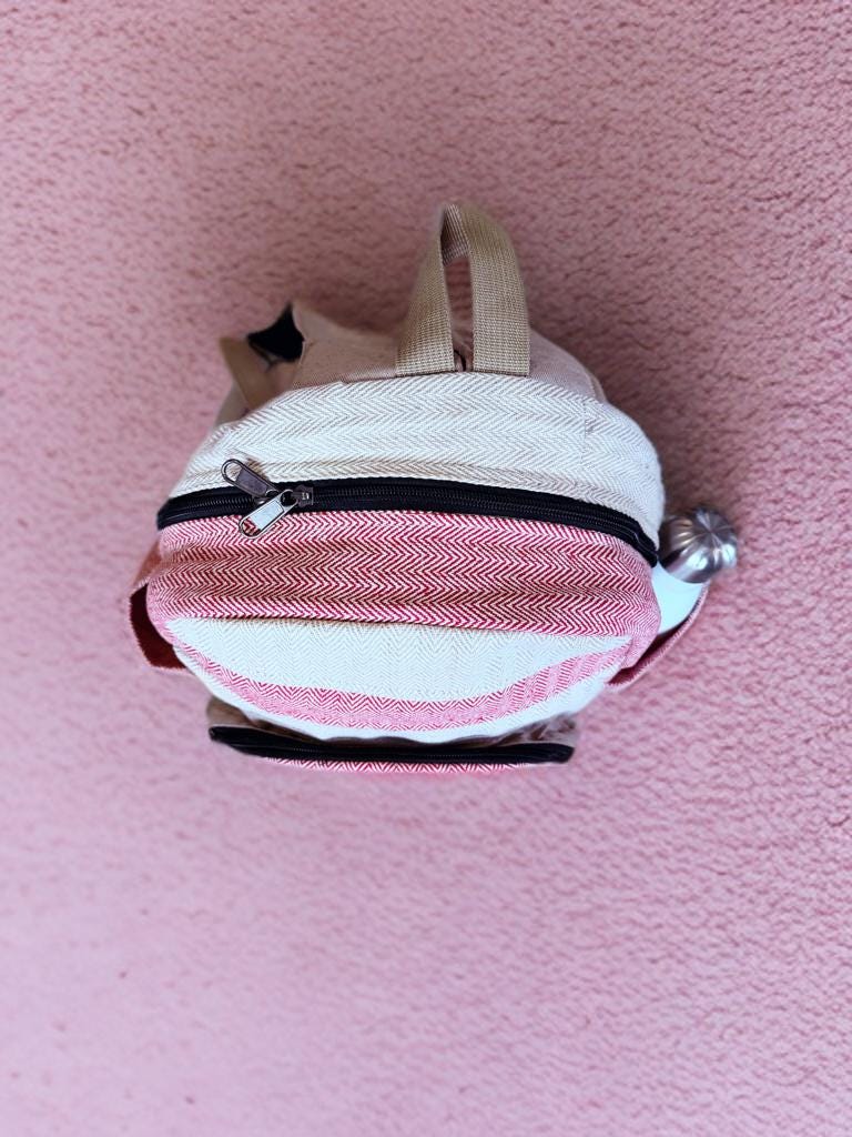 Hemp Backpack, Eco Friendly Handmade Rucksack, Sustainable Travel Bag, Unisex Everyday Pack