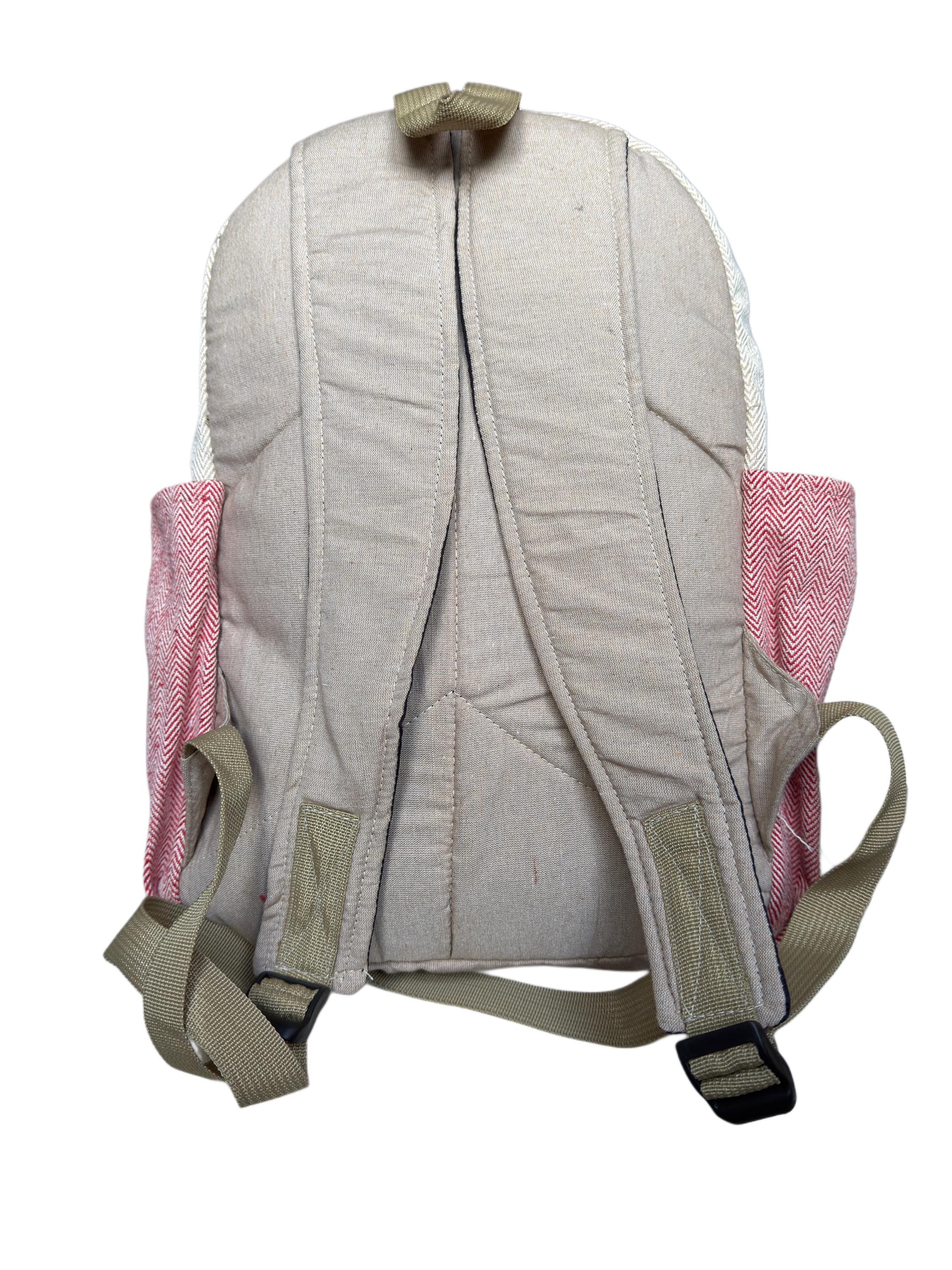 Hemp Backpack, Eco Friendly Handmade Rucksack, Sustainable Travel Bag, Unisex Everyday Pack