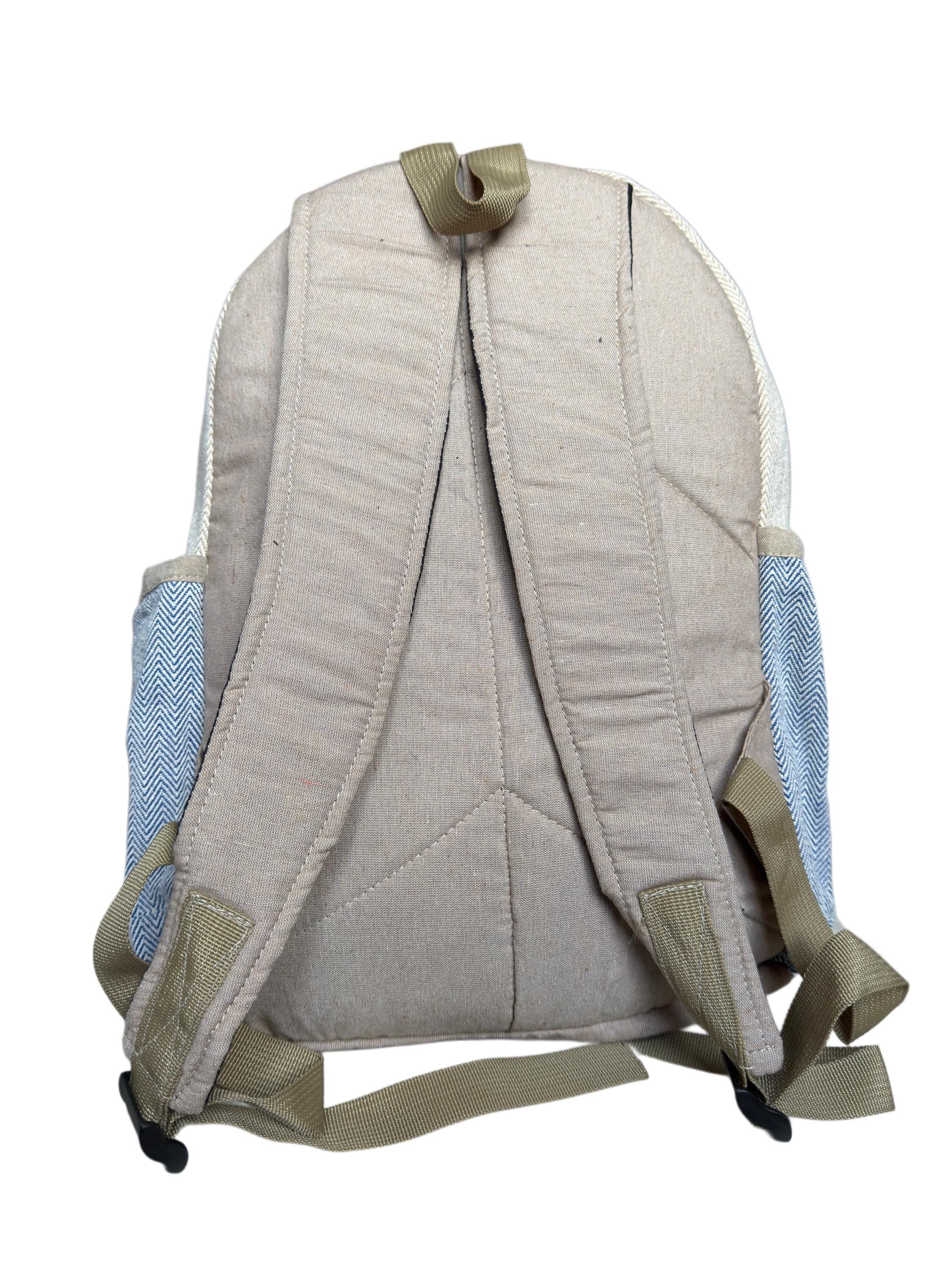 Hemp Backpack, Eco Friendly Handmade Rucksack, Sustainable Travel Bag, Unisex Everyday Pack