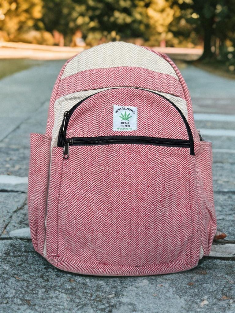 Hemp Backpack, Eco Friendly Handmade Rucksack, Sustainable Travel Bag, Unisex Everyday Pack