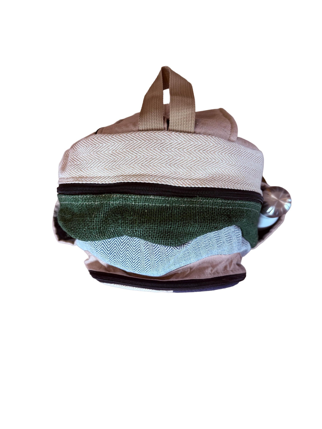 Hemp Backpack, Eco Friendly Handmade Rucksack, Sustainable Travel Bag, Unisex Everyday Pack
