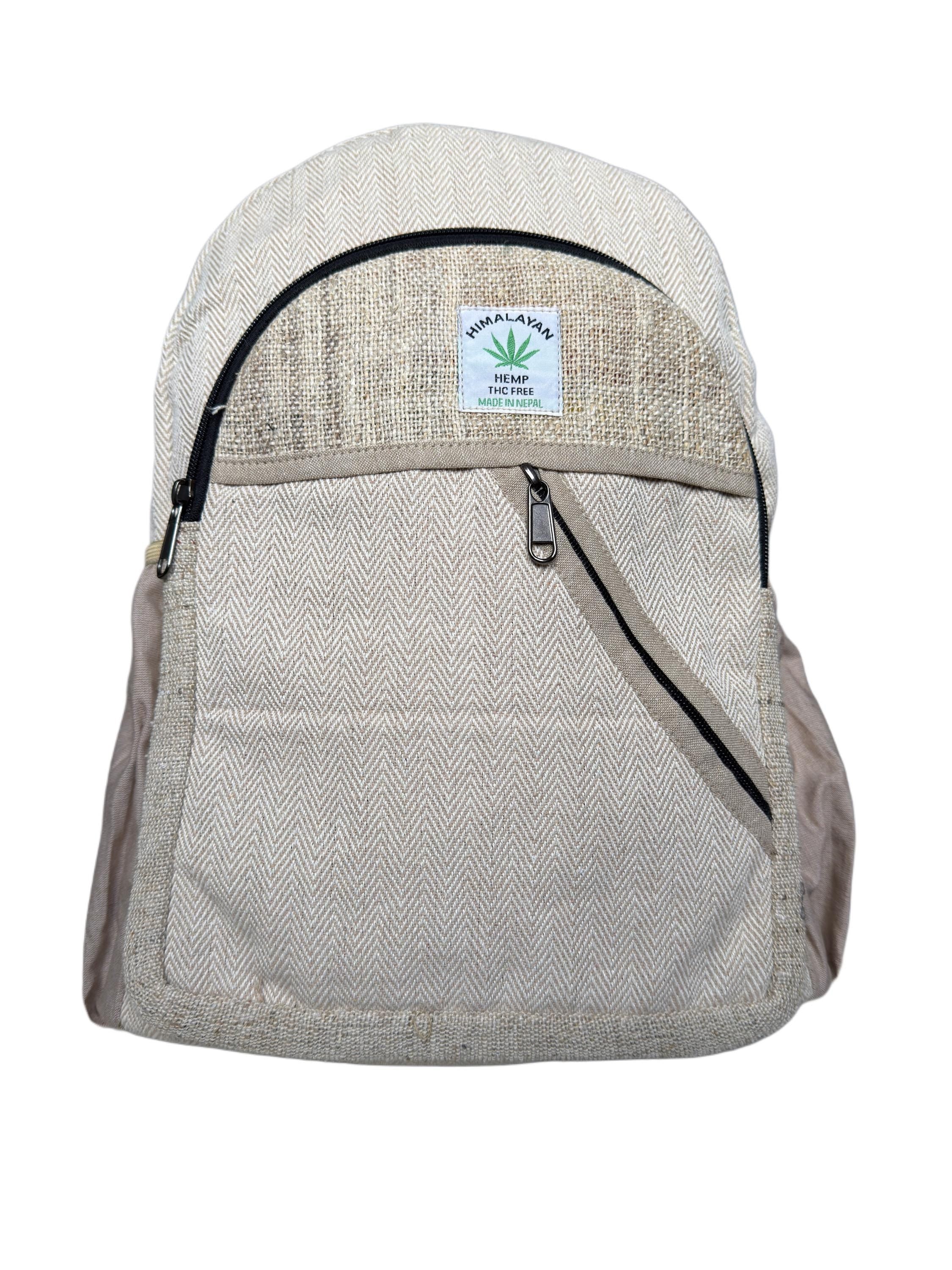 Hemp Backpack, Eco Friendly Handmade Rucksack, Sustainable Travel Bag, Unisex Everyday Pack