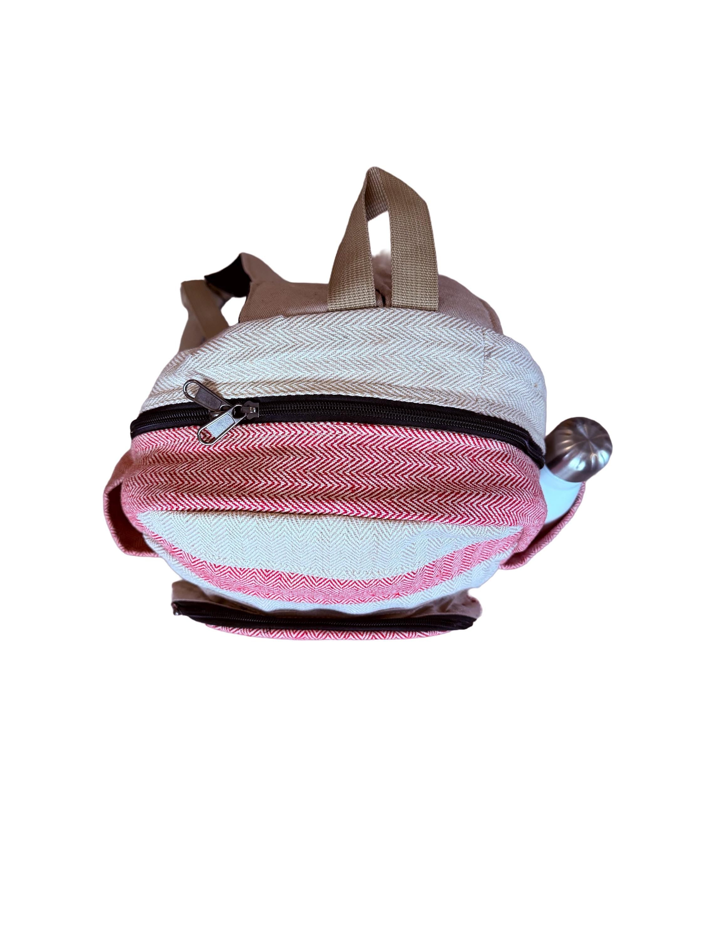 Hemp Backpack, Eco Friendly Handmade Rucksack, Sustainable Travel Bag, Unisex Everyday Pack