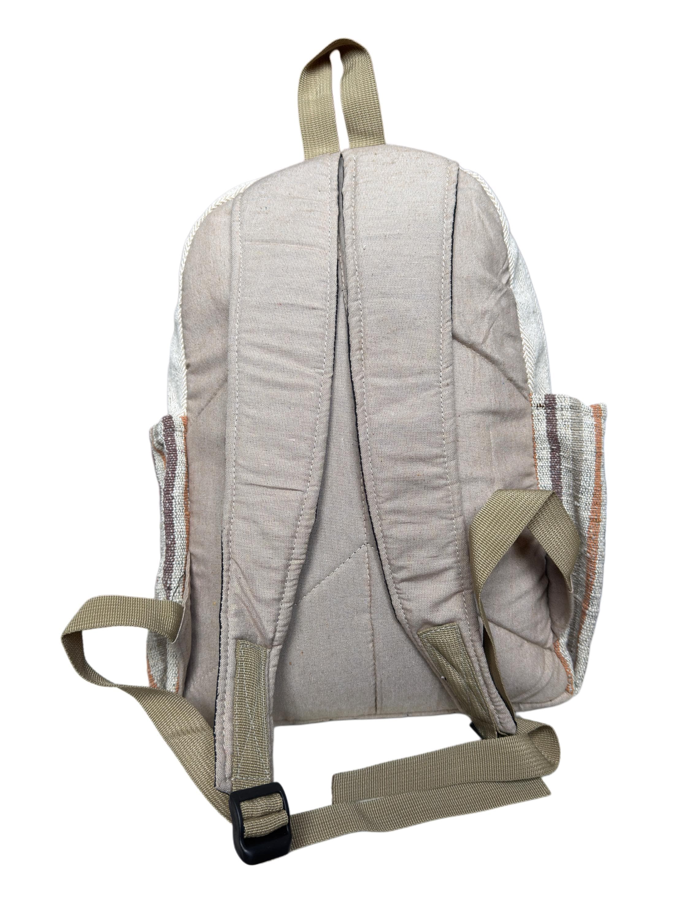 Hemp Backpack, Eco Friendly Handmade Rucksack, Sustainable Travel Bag, Unisex Everyday Pack